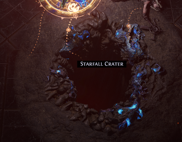 Wejście do Starfall Crater
