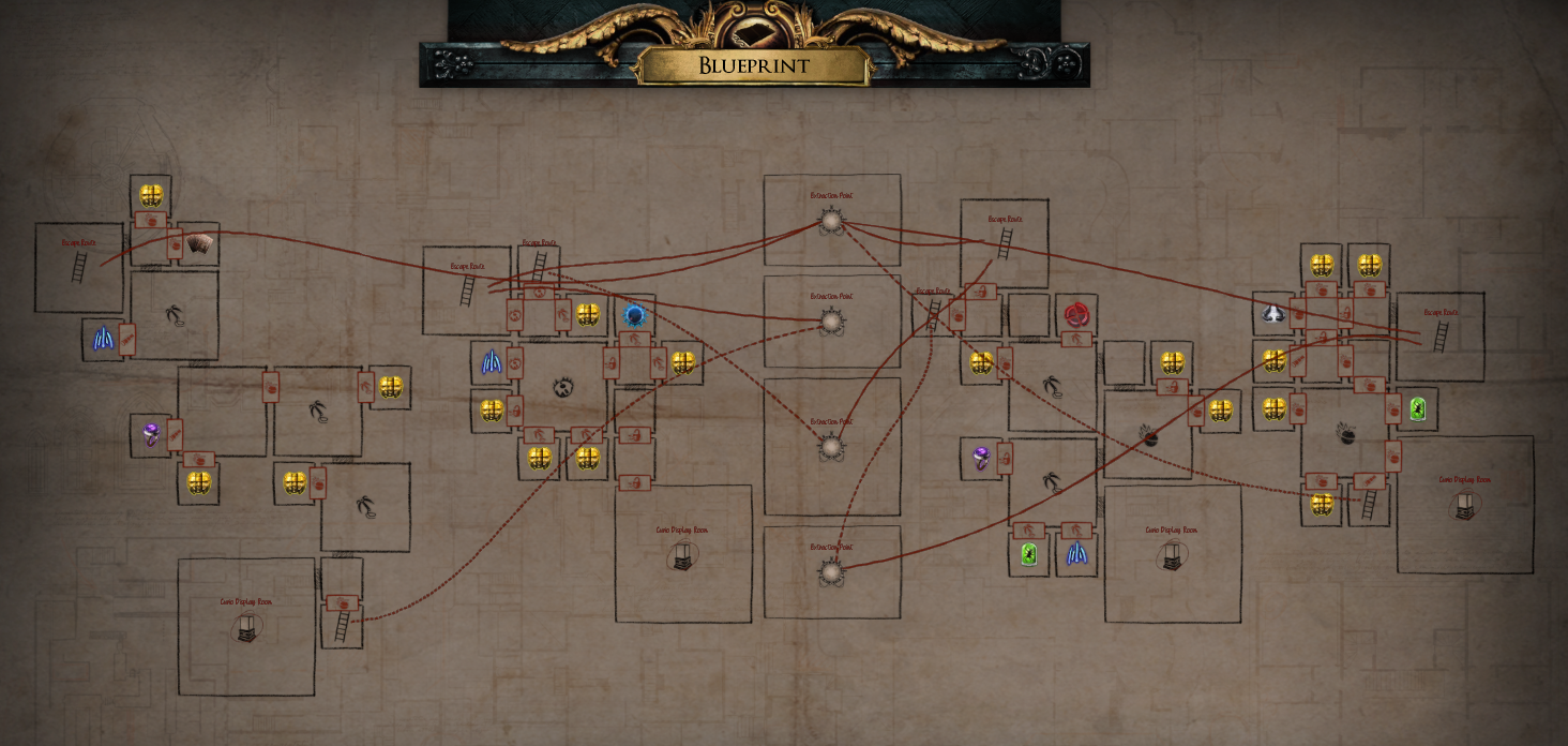Blueprint Grand Heist z odsłoniętymi skrzydłami